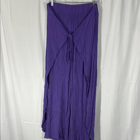 Mara Hoffman Swim Resort Cover-Up Skirt Pants Purple Large – Convertible Beach - Picture 2 of 9